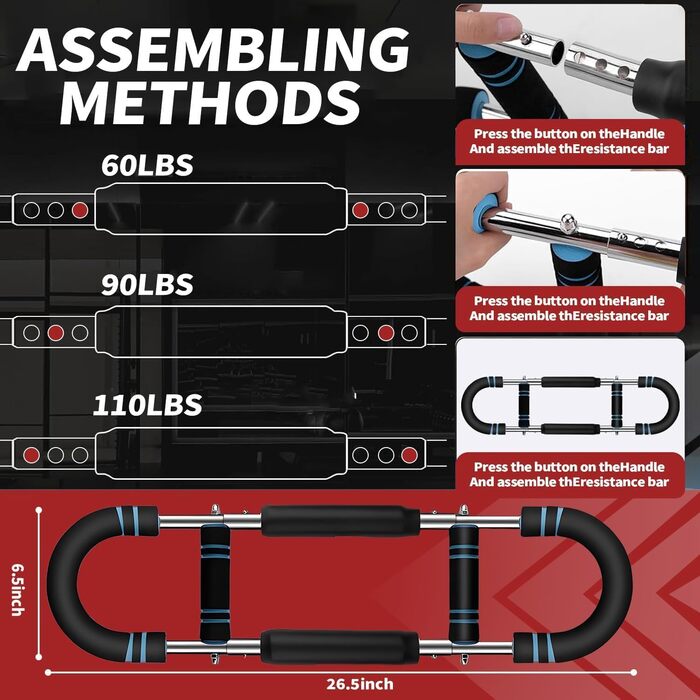 Подібний твістер для рук, 30-50 кг, регульований тренажер для грудей та передпліччя, силовий твістер, тренажер для тренування м&39язів грудей, фітнес-обладнання для чоловіків та жінок, синій