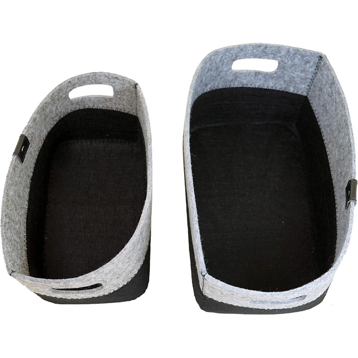 Набір із 2 фетрових кошиків Зберігання для вітальні, ванної кімнати та кухні Для косметики, іграшок тощо Міцний та універсальний