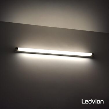 Світлодіодна люмінесцентна лампа Ledvion 150 см, 28 Вт, 4000 К, 185 лм/Вт, енергоємність B, економія електроенергії 60, світлова потужність 5180 л, 75 000 годин, включно зі світлодіодним ліхтарем, чіпи Lumileds