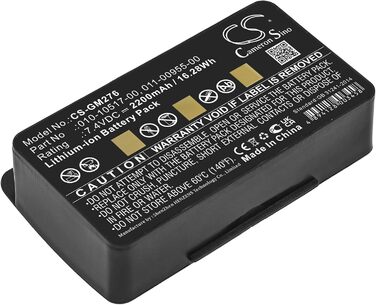 Акумулятор TCTK 2200 мАг, сумісний з Garmin 010-00543-00, 100054300, 3580100054300, EGM478, GPSMAP 276, GPSMAP 276c, 296, 376C, 378, 478, 495, GPSMAP478 Ersetz FBA