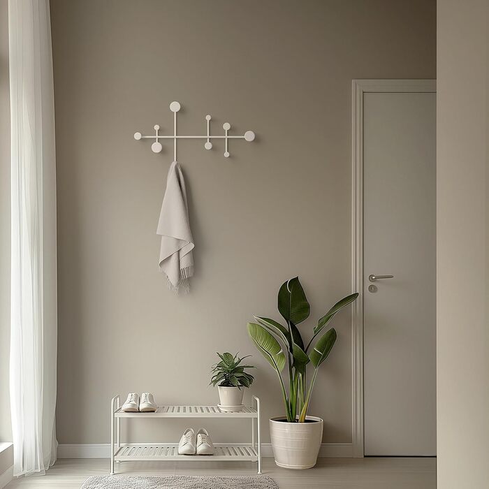 Настінна вішалка 'Sval Мінімалістичний дизайн вішалки з Берліна Сучасна металева вішалка / гачок для одягу на стіну Білий