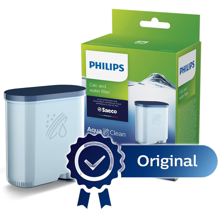 Кавомашина Philips Series 5400 з системою LatteGo, 12 видів кави, інтуїтивний дисплей, 4 профілі користувачів, чорна (EP5441/50) та фільтр для води Philips AquaClean (CA6903/10)