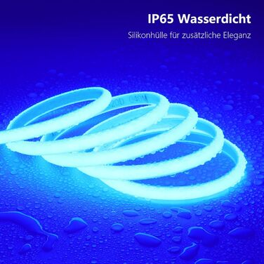 Світлодіодна стрічка BENLUN AC 220 В COB 20M 3000K Тепла біла Дуже яскрава 16000 люмен Водонепроникна IP65 Зовнішня неонова світлодіодна стрічка 180 Вт Гнучка та різана для прикраси домашнього двору та комерційного (синій)