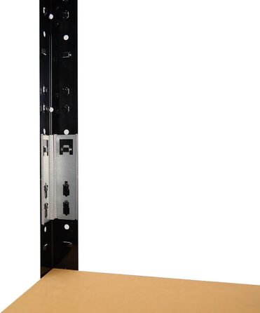 ЧОРНИЙ Міцний стелаж, чорний/металевий стелаж, 6 полиць вантажопідйомністю 145 кг кожна/Стелаж для зберігання, чорний, підвальний стелаж, побутовий стелаж, чорний/металевий стелаж, чорний, металевий, стоячий, В 200см / Ш 75см / Г 30см, 200x75x30