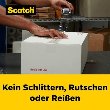 Пакувальна стрічка Scotch Box Lock - 3 рулони, 48 мм x 50 м - Міцна транспортна та пакувальна стрічка - Ідеально підходить для пакування посилок і коробок