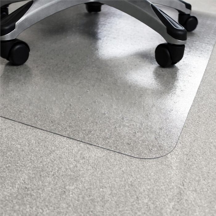 Великий екологічний килимок для офісних крісел Marvelux для килимового покриття 116 x 130 см - Екологічний килимок для захисту підлоги з рафінованого полімеру - Прямокутний прозорий килимок для офісних крісел