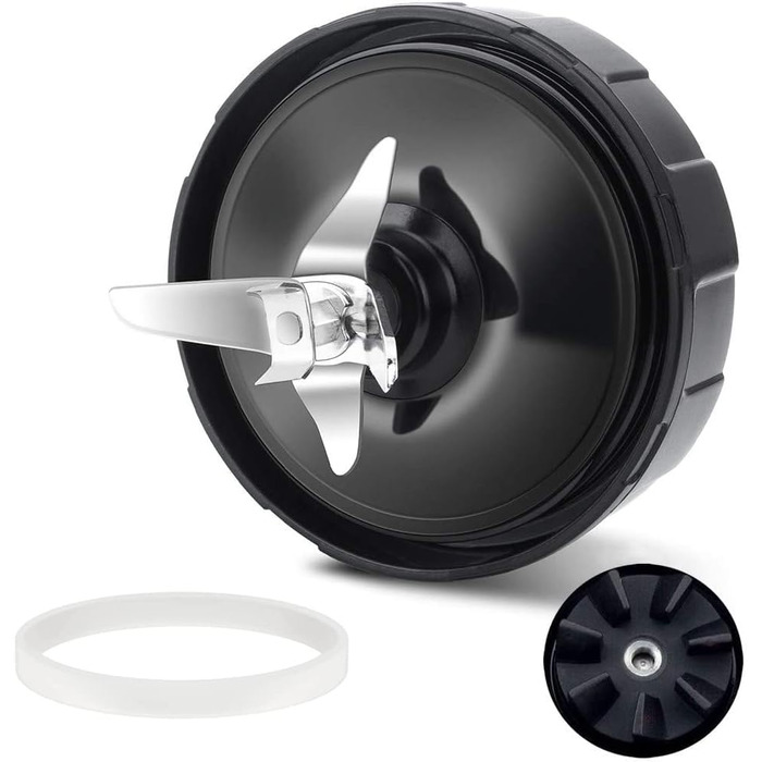 Для заміни леза міксера 7 ребер для леза екстрактора Ninja Pro сумісний з Nutri Ninja Car iQ BL480 BL481 BL482-30 BL487 BL492 з силіконовими гумовими ущільнювачами Ущільнювальне кільце Кріплення змішувача