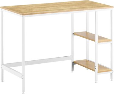 Стіл Garvis 100x50 см (з 2 відділеннями для зберігання) Ігровий стіл з полицею Комп&39ютерний стіл з МДФ для домашнього офісу (дуб) Дуб 100 x 50 см