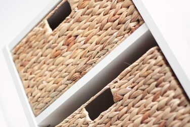 Кошик Billy з полицями 36 x 25 x 20 см, виготовлений з натурального водяного гіацинта, складаний плетений кошик, полиця-коробка, коробка для зберігання, кошик-шафа, розбірний та дуже стійкий, продається окремо