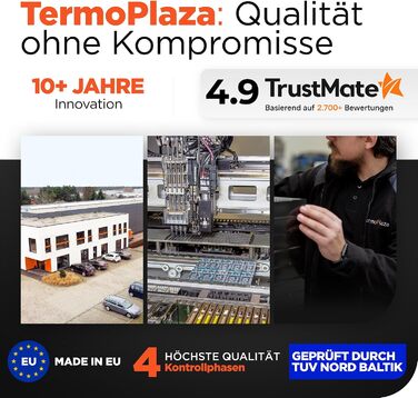 Інфрачервоний обігрівач TermoPlaza з термостатом, 270 Вт, для приміщень до 7 м