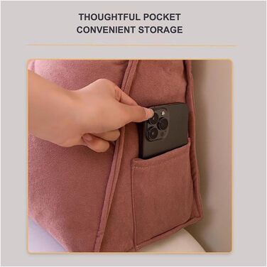 Подушка для спинки ліжка ObaBO з подушкою-рулончиком для шиї, зручна велика подушка для читання для ліжка та дивана, клиноподібна подушка з чохлом, що прається, подушка для читання для спинки ліжка, сіра-1M 1M сіра