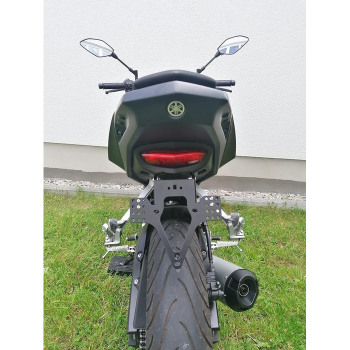 Тримач номерного знака GroFaTec EVO для Yamaha MT 125 Bj.14-19 Тримач номерного знака MT-125 Тримач номерного знака MT125 Тримач переноски Короткий задній Перетворення Porta Targa mt-125