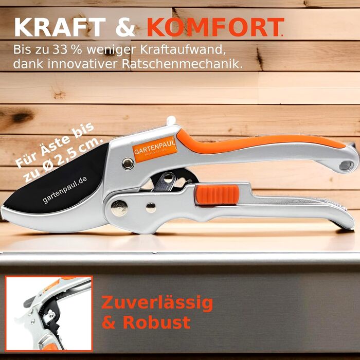 Садові ножиці преміум-класу з храповиком, включаючи послугу заточування, професійні садові ножиці з храповиком, 30 років якості, професійні садові інструменти, ножиці для гілок, ножиці, ножиці для троянд, ножиці для рослин, ножиці для квітів