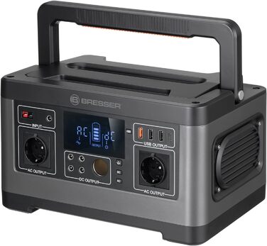 Мобільна електростанція Bresser потужністю 500 Вт для телескопів або інших електронних пристроїв з 3 шт. USB A, USB C, 4 x 12 В по
