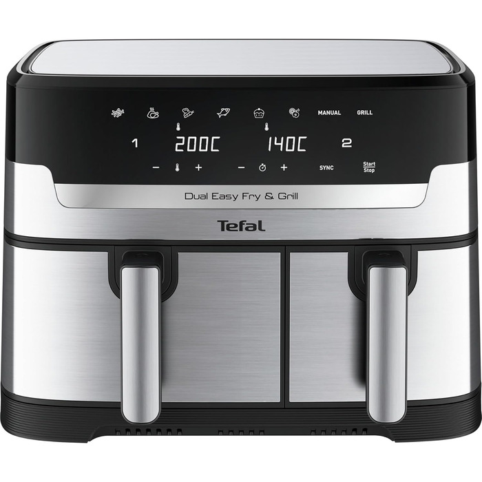 Подвійна фритюрниця Tefal EY905D Easy Fry&Grill 8,3 л 2700 Вт Функція гриля