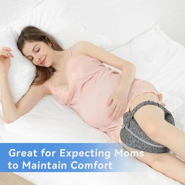 Подушка для ніг BEAUTRIP Ергономічна подушка для сну на боці з оптимальною підтримкою Подушка для колін з піни з ефектом пам&39яті для сну на боці Позиціонуюча подушка зі знімним чохлом, який можна прати, BM67 сірого кольору