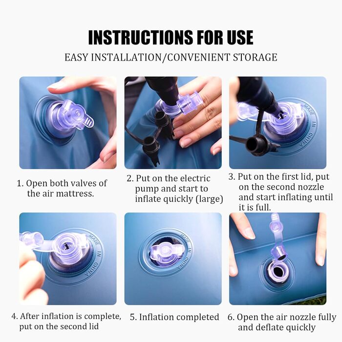 Автомобільний матрац для Hyundai Santa Fe/Grand Santa Fe TM/DM/cm/SM 2001-2025 Надувний матрац у багажник автомобіля Портативний автомобільний килимок для сну з повітряним насосом, сірий