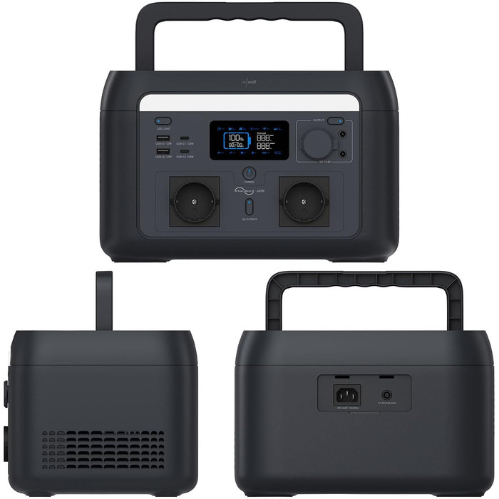 Аварійний акумулятор Revolt 230V Портативна електростанція та сонячний генератор 512 Втгод, ДБЖ, додаток, 600 Вт (акумуляторний блок, аварійне живлення 230 В)