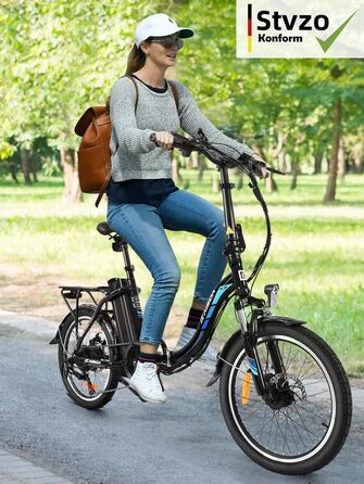 Складний велосипед KAISDA E Bike 20 дюймів 250 Вт 36V 13Ah з кошиком