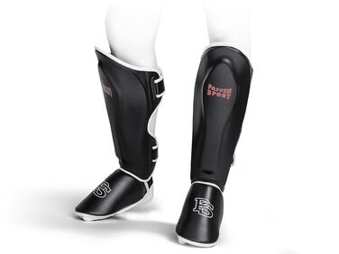 Захист гомілки та підйому PAFFEN SPORT PRO Thai Xtra високоякісний захист для тренувань з муай-тай, кікбоксингу, K1, MMA та суміжних бойових мистецтв, розмір M, чорний