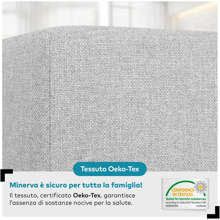 Пуф-підніжка Deshome 63x63x44 см Водовідштовхувальна тканина Сучасний дизайн пуфа для дивана Вітальня Спальня, Пуф-підніжка, Пуф Мінерва сірий