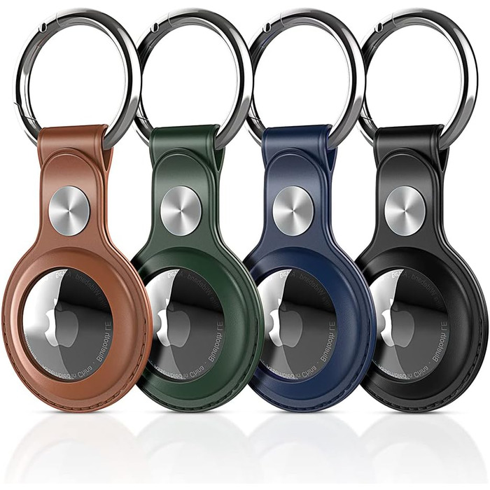 Уп AirTag Pendant PU Leather - Стійкий до подряпин чохол для брелока AirTag з оригінальними кнопками - Захисний чохол для Air Tag