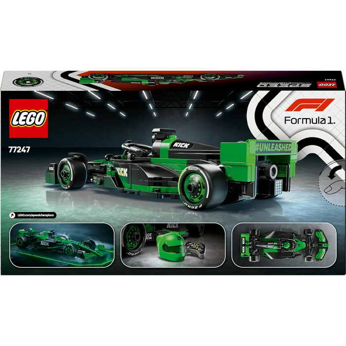 Конструктор LEGO Speed Champions Kick Sauber F1 Team C44 Racing Car 77247, 259 деталей, гоночний болід