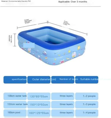 Надувний басейн Надувний басейн, потовщений басейн, домашній критий, невеликий надувний басейн, відкритий кульовий басейн Children(A) A Blue