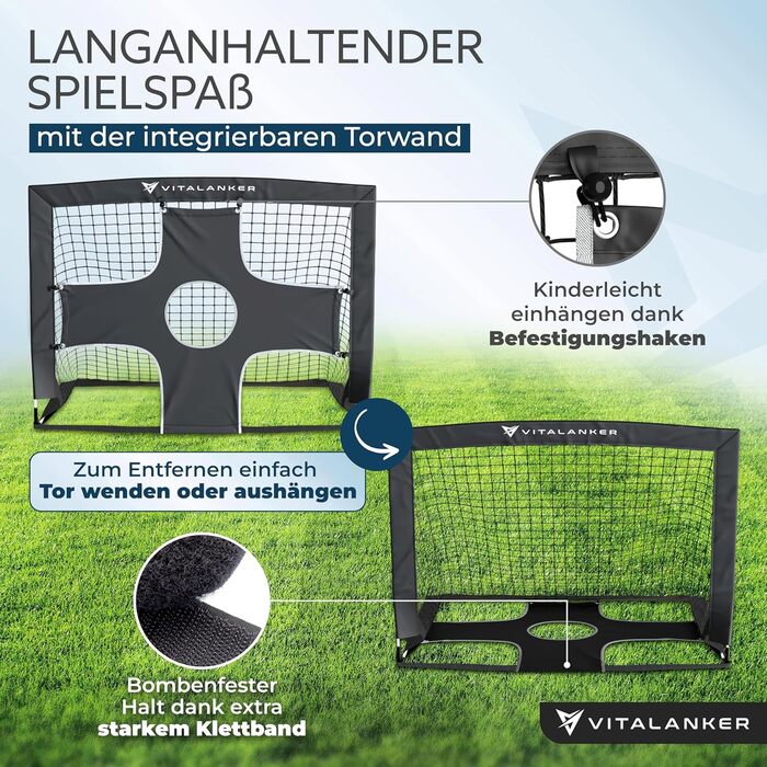 Набір дитячих футбольних воріт із кріпленням стінки-мішеней, включаючи картки-випробування - футбольні ворота для дітей у саду, вуличні футбольні ворота для дітей, ворота, футбольні ворота, ворота