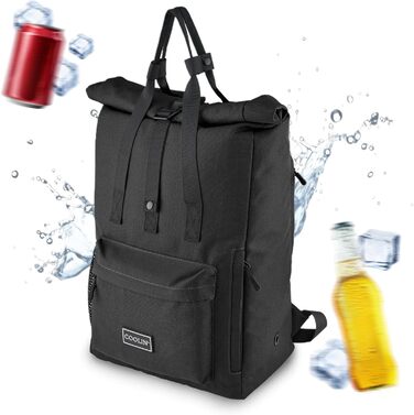 Рюкзак-холодильник Coolin&39 30L Рюкзак з відділенням-холодильником для пива, пікніків, напоїв тощо Сумка-холодильник як рюкзак - практичний та простий Термічний рюкзак для пляжу або походів, чорний