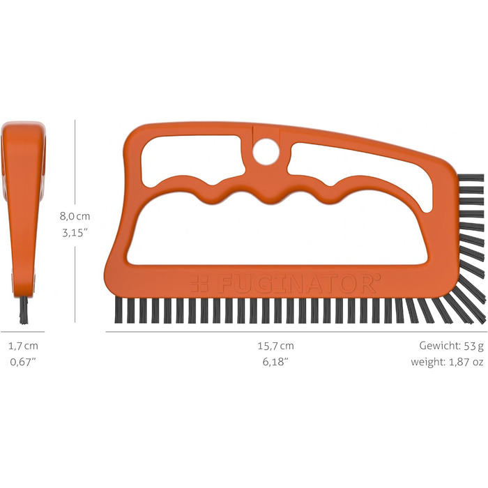 Щітка для швів FUGINATOR - Щітка для чищення швів у ванних кімнатах, туалетах, кухнях тощо - Чищення настінної та підлогової плитк