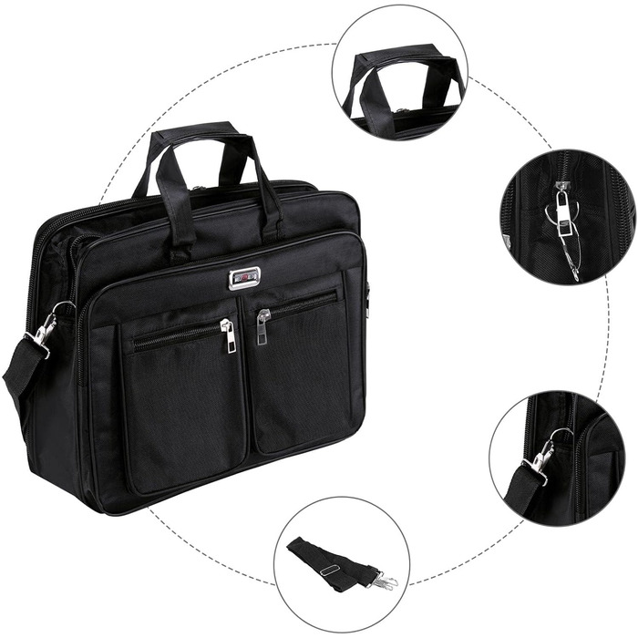 Сумка для ноутбука, 38,1 см (15/17 дюймів), водонепроникна, протиударна, легка, сумка через плече, сумка-месенджер, сумка для ноут