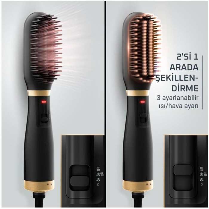 Термощітка Rowenta Powerstraight Air 2-в-1 для сушіння та випрямлення волосся, UB5920F0