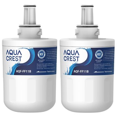 Фільтр для води AQUACREST AQF-FF11B, сумісний з Samsung Aqua Pure Plus DA29-00003G, DA29-00003B, DA29-00003A, DA97-06317A, DA61-00159A, HAFCU1/XAA, HAFIN2/EXP, APP100, WSS-1, WF289 (2 шт.) - набір з 2 фільтрів