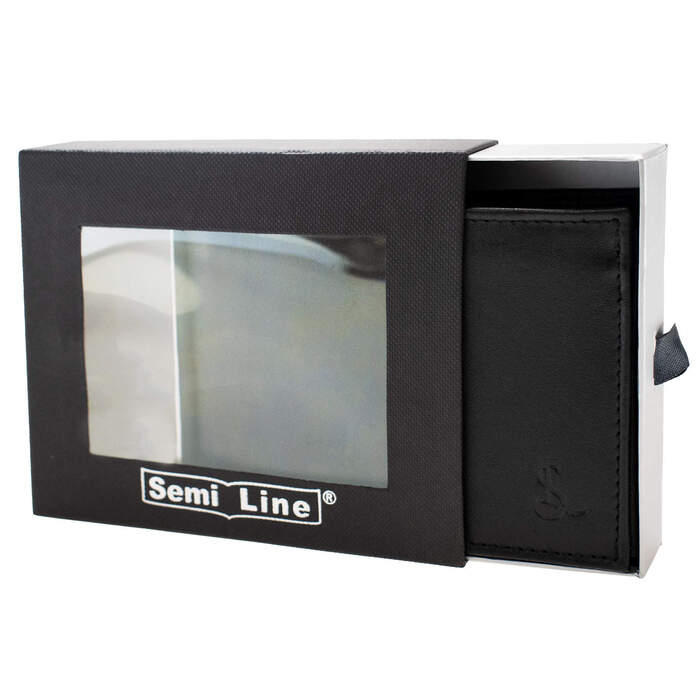 Портмоне чоловіче шкіряне Semi Line RFID Black (P8275-0)