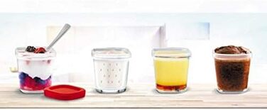 Експрес йогуртниця Multidelices на 12 баночок, біла/червона 12 баночок червона, 661500