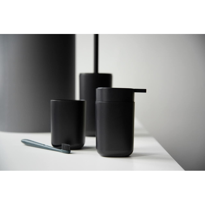 Дозатор для мила WENKO Davos, для рідкого мила 350 мл, з високоякісного пластику, без вмісту BPA, 9,8 x 13 x 7,8 см, матовий чорни