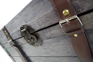 Скриня Kobolo KUBA з сірого дерева зі скарбами 80x45x50 см