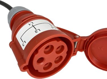 Вимірювальний адаптер NWP, випробувальний адаптер, штекер Schuko на розетку CEE 32A, 5-контактний, відповідає DGUV V3 VDE 0701/0702 - Аксесуари для вимірювальних приладів та випробувального обладнання