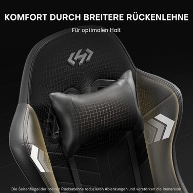 Ігрове крісло з функцією масажу, ергономічне ігрове крісло, гоночне ігрове крісло з підставкою для ніг, підголівником та масажною поперековою подушкою, м&39яке комп&39ютерне крісло, вантажопідйомність 150 кг, чорно-сіре