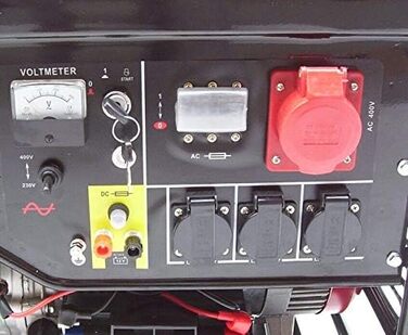 Бензиновий генератор 6500 E-Start 06258 Генератор Аварійний генератор 230V 400V, 12V Електричний стартер, 13 к.с., 389 см