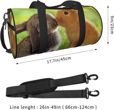 Спортивна сумка для подорожей, дизайн Любов до тварин, чорний колір, універсальний розмір