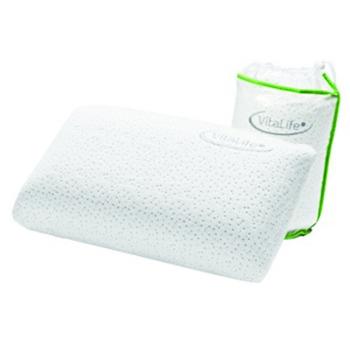 Дорожня подушка VitaLife 37106, поліестер, біла, 42 x 24 x 12 см