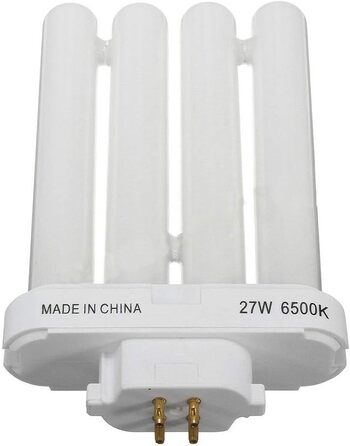 Енергозберігаюча компактна люмінесцентна лампа Allayu FML 27EX-N 27 Вт, 4-контактна лампа з чотирма трубками, 6500K, 4-рядна лампа денного світла (6500k)