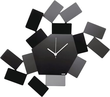 Настінний годинник Alessi MT19 B, сталь, епоксидне покриття, чорний, 46 x 33.5 см