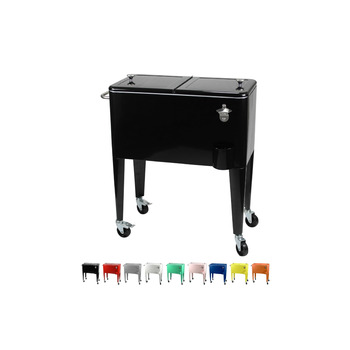 Кулер Kailua - коробка-холодильник, візок-холодильник, охолоджувач для напоїв, чорний