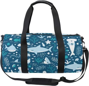 Водонепроникна спортивна сумка Акули в океані - містка дорожня сумка-вікендер для чоловіків та жінок