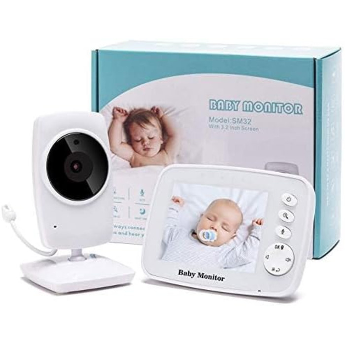 Дитячий телефон 3,2-дюймовий радіоняня 2,4 ГГц Дитяча камера з РК-камерою нічного бачення Цифрове відео високої чіткості та функці