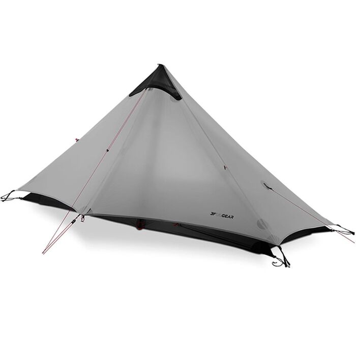 Ультралегкий намет 3/4 сезону Портативний туристичний намет для 1 особи 15D силіконове покриття Водонепроникний двошаровий намет без чохла для кемпінгу, скелелазіння, походів, сірий 3 сезони, 3F Lanshan1