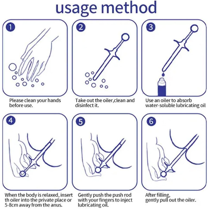 Запуск мастила Zooma, пусковий пристрій для мастила, шприц-аплікатор для мастила. Багаторазові шприци-трубки зі мастилом для анального та вагінального використання (чорний)